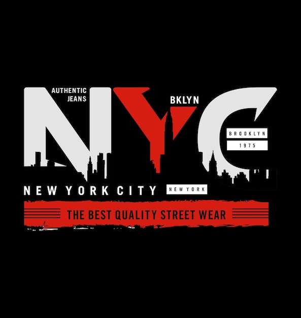 Ny city diseño tipografía vector diseño texto ilustración signo camiseta gráficos impresión