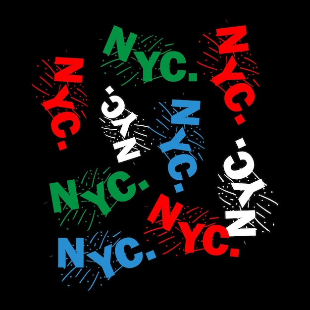 NYC diseño tipografía vector diseño texto ilustración camiseta Imprimir