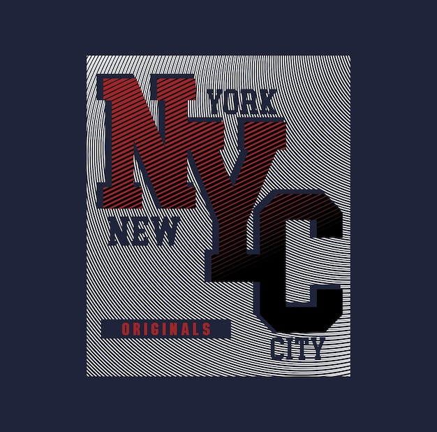 NYC New York diseño tipografía vector diseño texto ilustración signo camiseta gráficos impresión