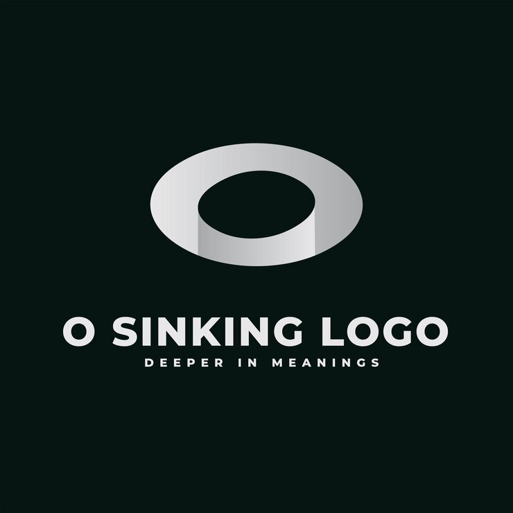 Vector o agujero isométrico monocromático hoyo y logotipo de borde de corte letra inicial del alfabeto icono de logomark