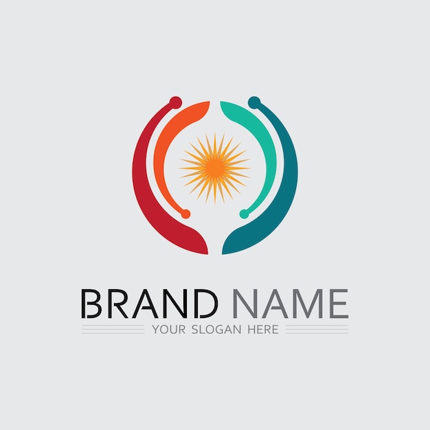 O anillo logo negocio y círculo logo diseño vector