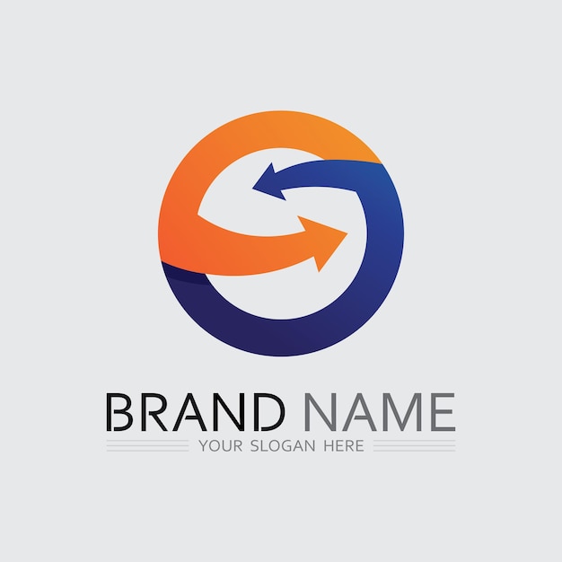 O anillo logo negocio y círculo logo diseño vector