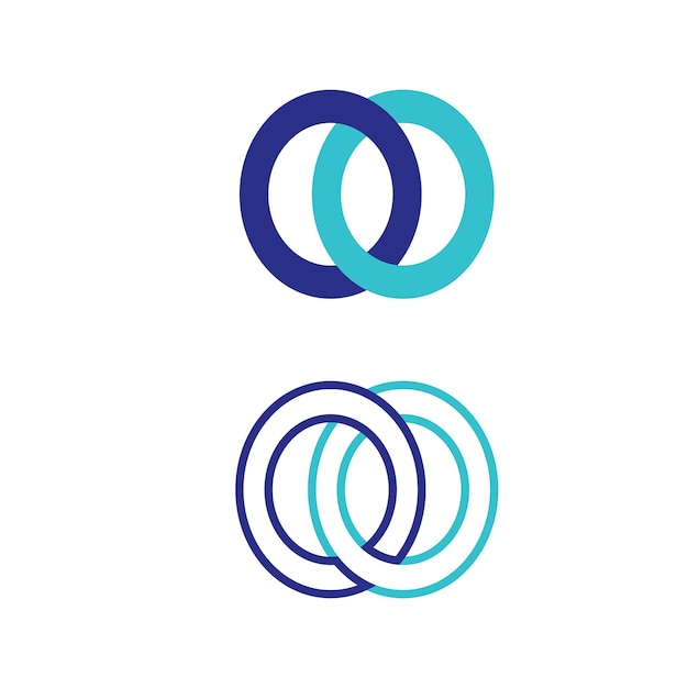 O anillo logo negocio y círculo logo diseño vector