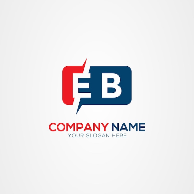 o BE Creative Modern Letters EB Elemento de diseño del logotipo