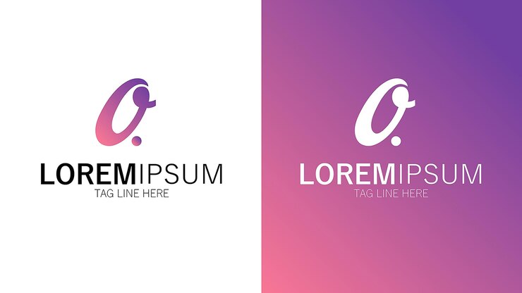 Vector o concepto de diseño de logotipo web para empresas, negocios y corporaciones tema de color gradiente vector eps