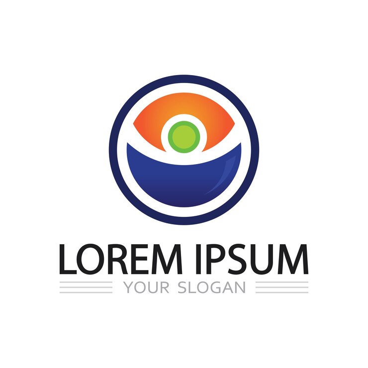 Vector o diseño de logotipo del círculo de tipografía creativa para startup company y presentación en los medios de comunicación