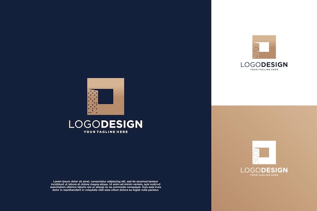 O Diseño del logotipo del edificio con letras Símbolo para la residencia del edificio inmobiliario