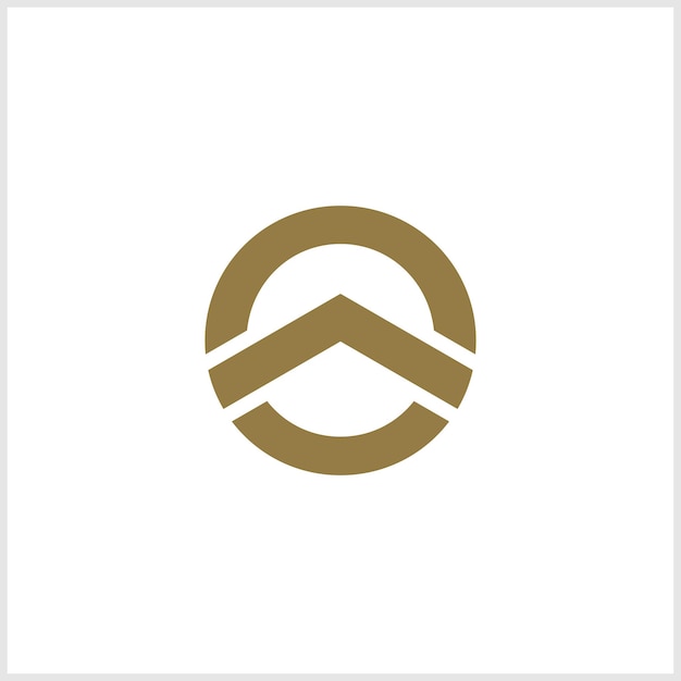 O letra de inicio logotipo simple