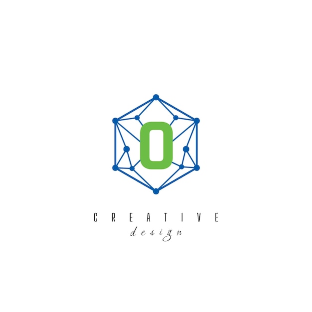 O letra IT simple diseño de logotipo de hexágono hexagonal elegante creativo