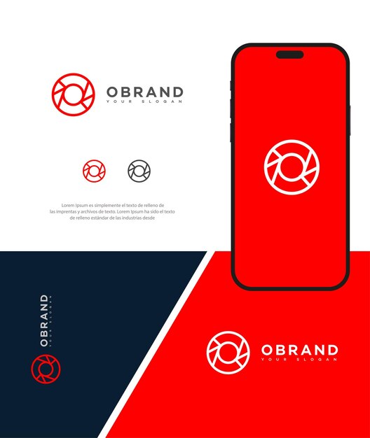 O letra Logo Icon de marca Signo de identidad O plantilla de símbolo de letra