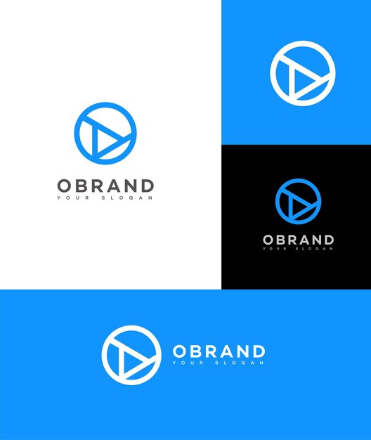 O letra Logo Icon de marca Signo de identidad O plantilla de símbolo de letra