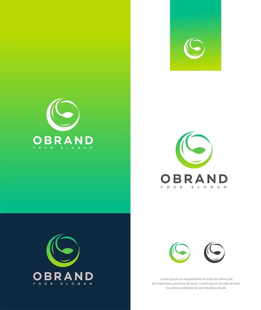 O letra Logo Icon de marca Signo de identidad O plantilla de símbolo de letra