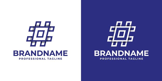 O Letter Hashtag Logotipo adecuado para cualquier negocio con la inicial O