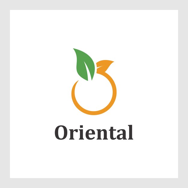 O Letter Leaf Logo.deja elementos de plantilla de diseño de icono de logotipo con letra O