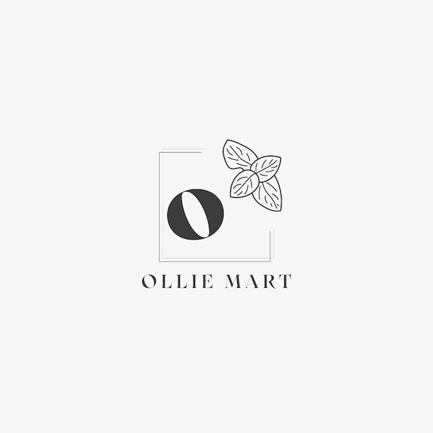 O letter logo con concepto floral creativo para empresa negocio belleza bienes raíces vector premium