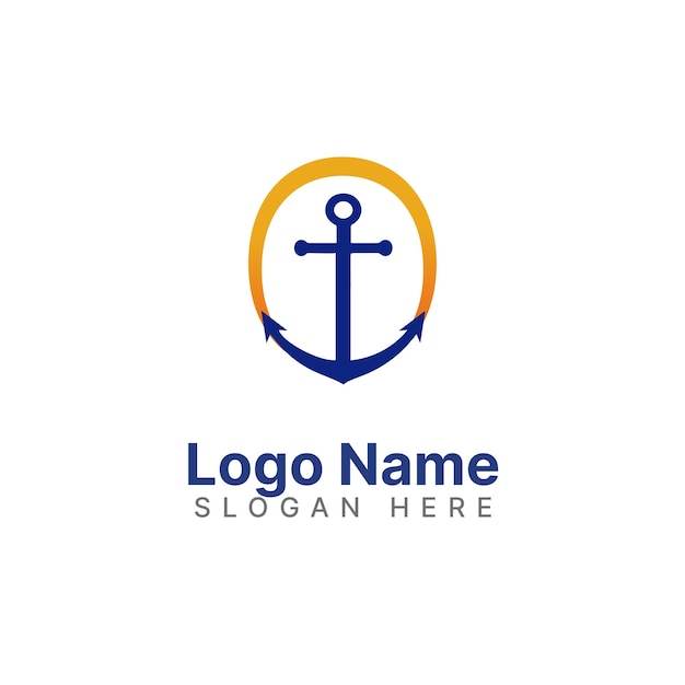 O y el logotipo de combinación de ancla