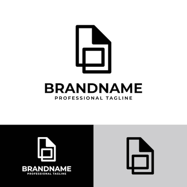 O Logotipo de documento adecuado para negocios relacionados con documentos o papel con la letra O inicial