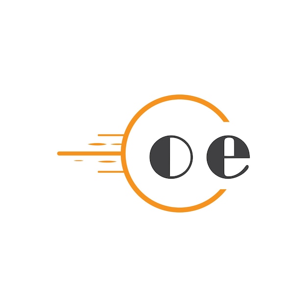 o logotipo inicial de monograma con diseño de estilo círculo