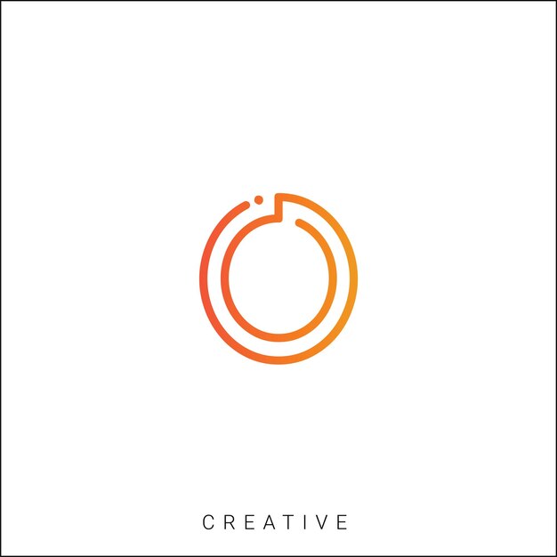 O Modelo de logotipo vectorial monograma colorido símbolo fuente logotipo diseño moderno basado en inicial LOGO
