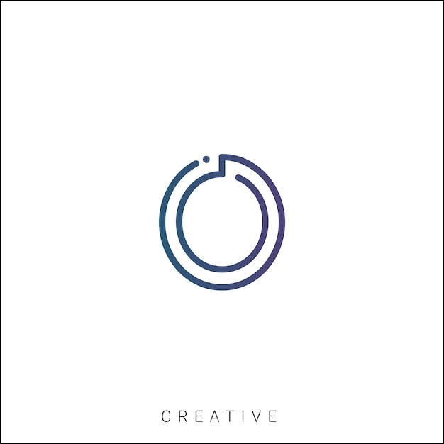 O Modelo de logotipo vectorial monograma colorido símbolo fuente logotipo diseño moderno basado en inicial LOGO