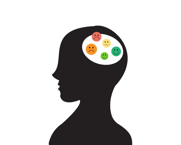 o sentimiento emocional en tu cerebro o en tu cabeza
