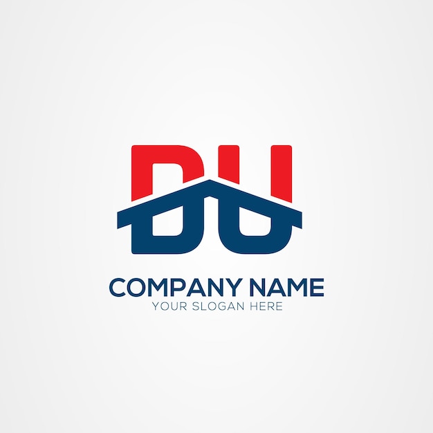 o UD Creative Modern Letters Elemento de diseño del logotipo DU