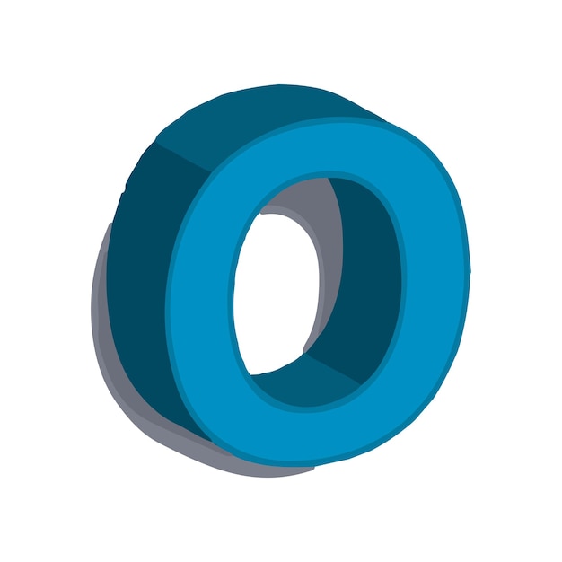 O Vector de diseño 3D de la letra