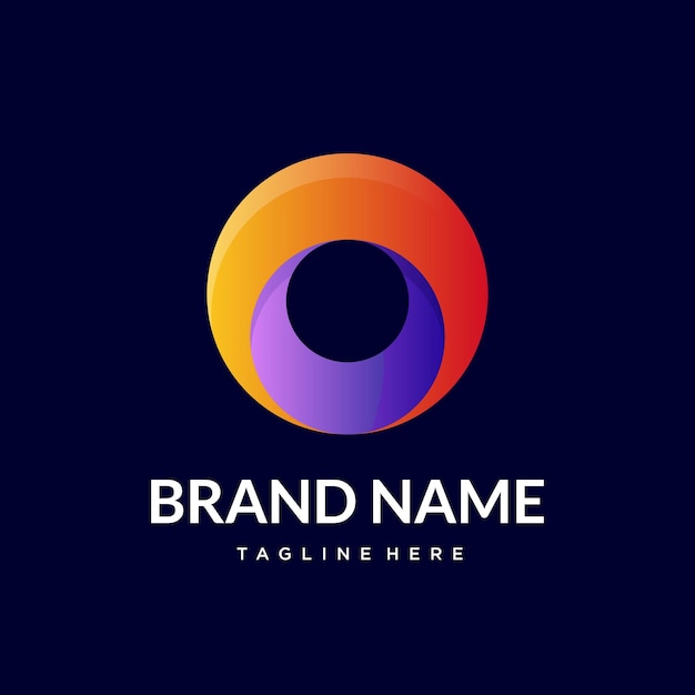 o vector de diseño de logotipo de gradiente