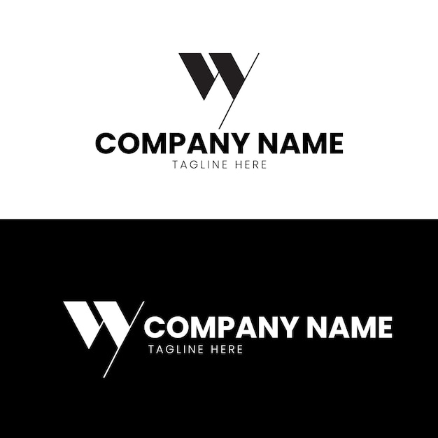 o wy y w o y letra inicial plantilla vectorial de diseño de logotipo