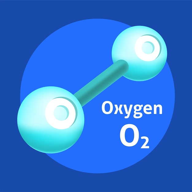 O2 molécula de oxígeno árbol verde y símbolo de oxígeno