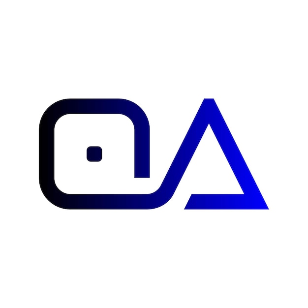 OA emblema inicial monograma símbolo de lujo icono simple diseño de letra logotipo