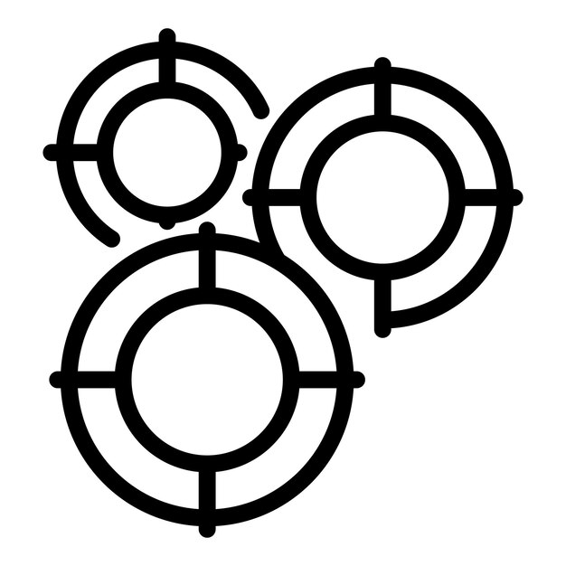 Objetivo finanzas icono contorno vector idea creativa persona de trabajo