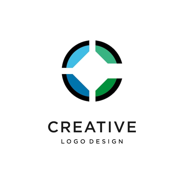 El objetivo del francotirador es el vector del logotipo inicial c.