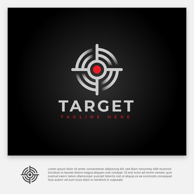 El objetivo del logotipo simple y moderno