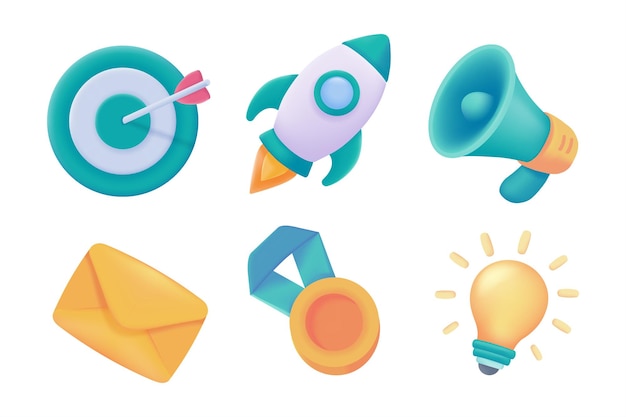 Objetivo Rocket Concepto de iniciar un nuevo negocio hacia un objetivo 3d ilustración vectorial