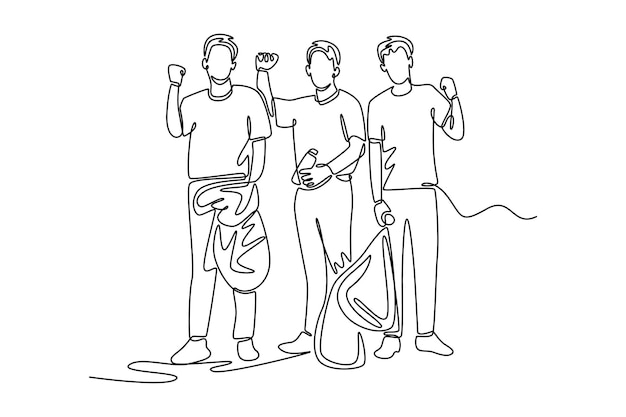 Objetivos personales concepto Diseño de dibujo de línea única Ilustración gráfica vectorial