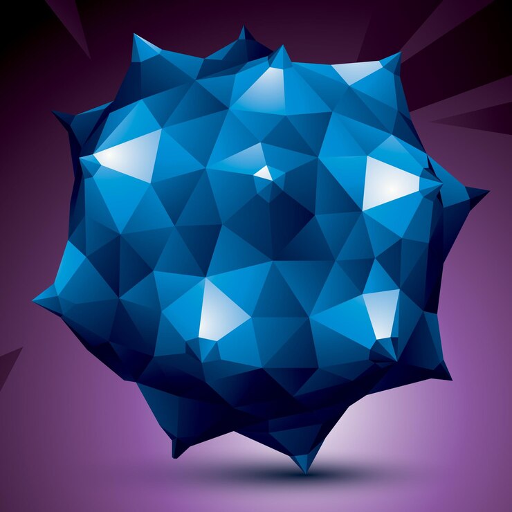 Vector objeto abstracto de estilo contemporáneo 3d, forma futurista cibernética. idea de tecnología.