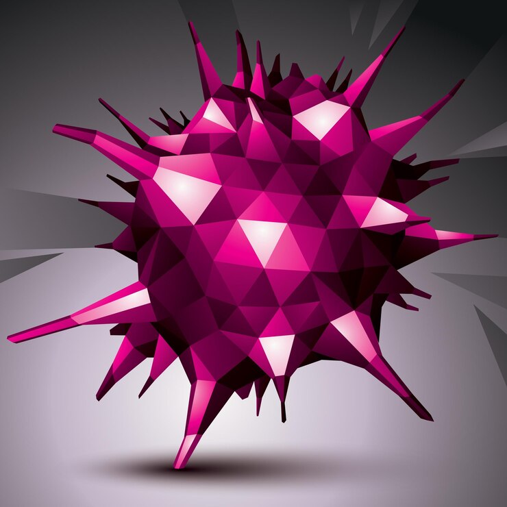 Vector objeto complicado 3d abstracto geométrico, elemento asimétrico colorido aislado.