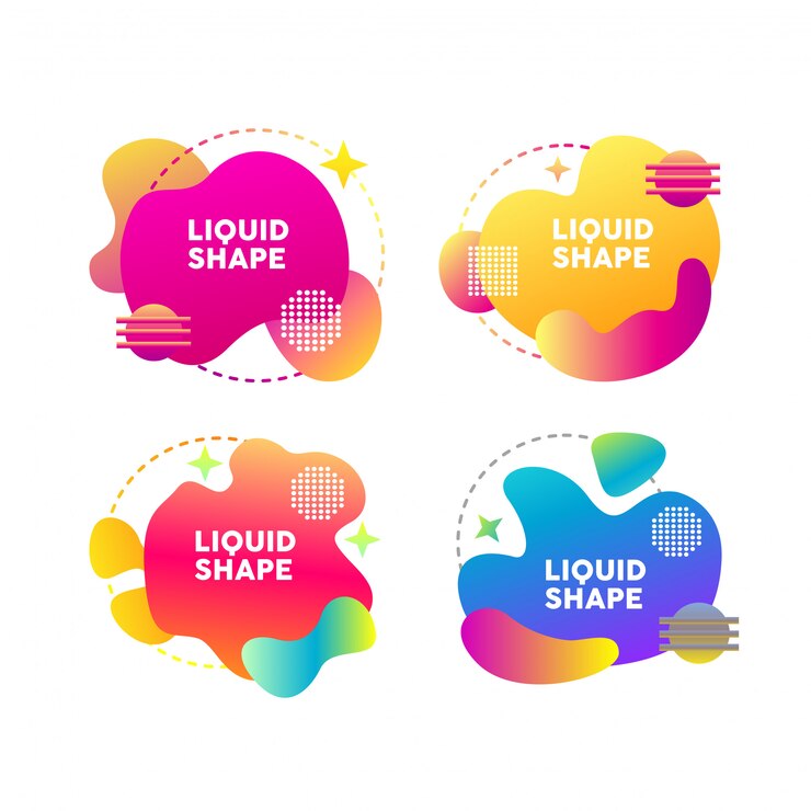 Vector objeto de forma líquida. estilo moderno y liquido
