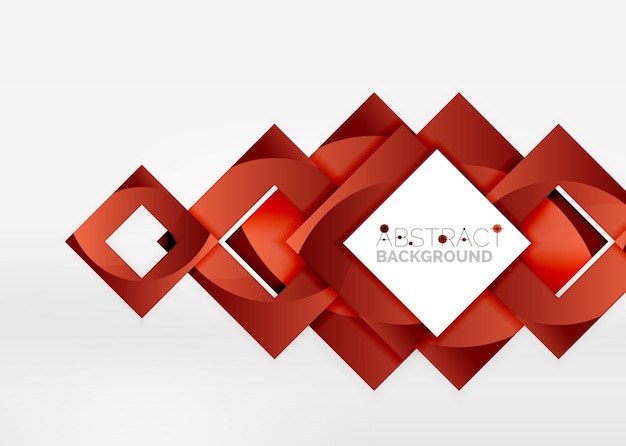 Objeto geométrico de cuadrados en fondo abstracto de vector espacial 3d claro