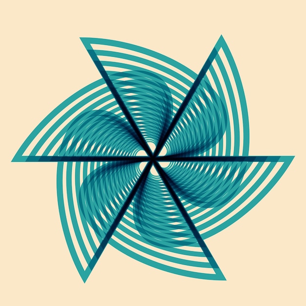 Objeto geométrico con efecto de impresión riso Elemento gráfico vectorial