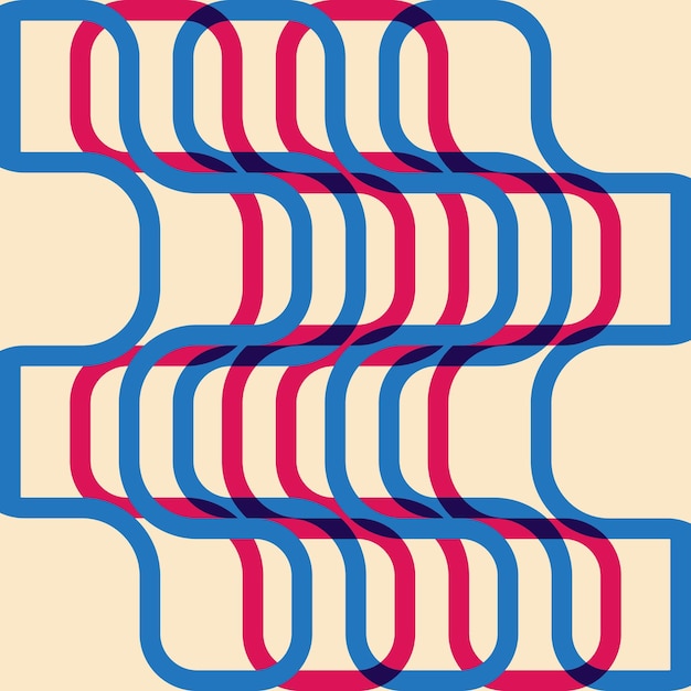 Objeto geométrico con efecto de impresión riso Elemento gráfico vectorial