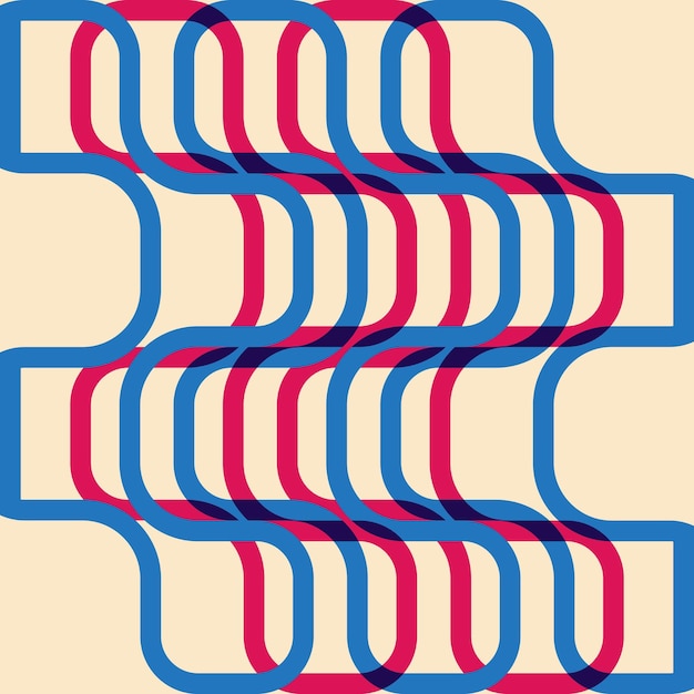 Objeto geométrico con efecto de impresión riso elemento gráfico vectorial