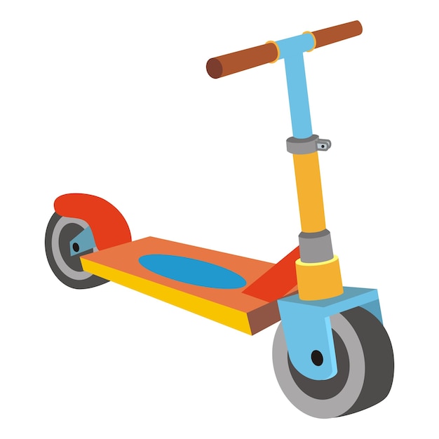 Objeto de juguete de scooter de dibujos animados para ilustración vectorial de dibujo vectorial pequeño