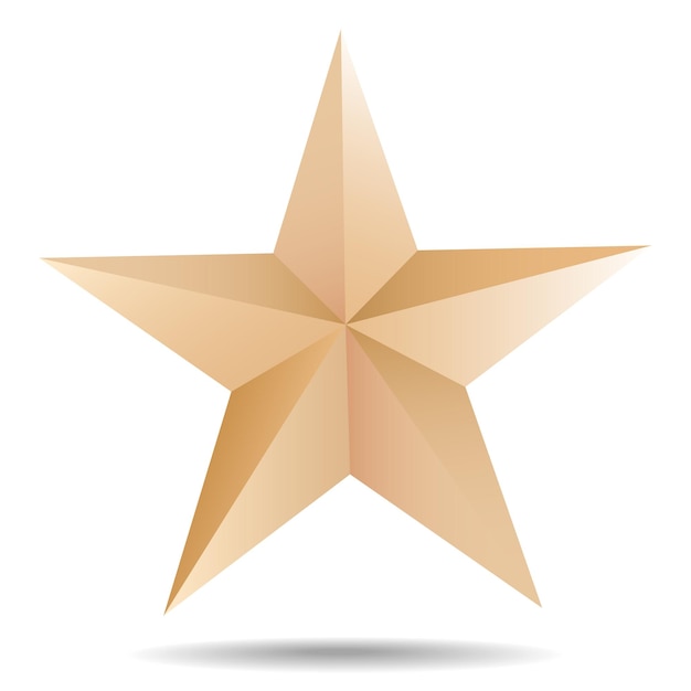 Objeto de origami de forma de estrella de papel vectorial