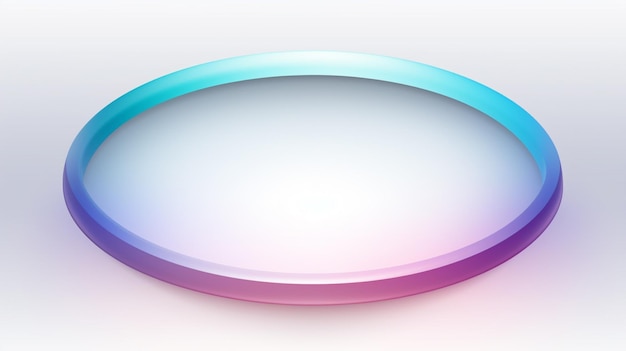 Vector un objeto ovalado colorido con un borde azul púrpura y púrpura