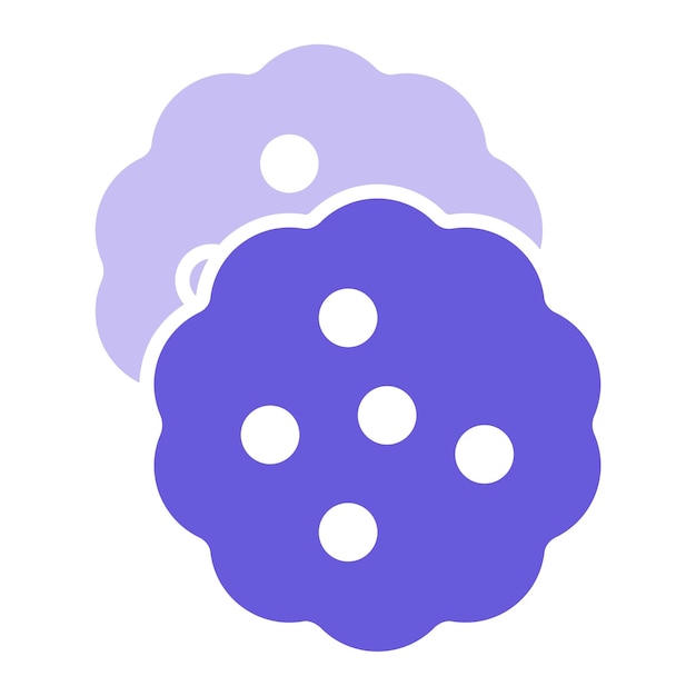 un objeto púrpura y azul con puntos que dicen quot puntos quot