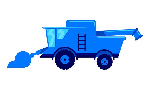 Objeto de vector de color semiplano de transporte de residuos residuales Elemento de tamaño completo en blanco Recolección y reciclaje de basura ilustración de estilo de dibujos animados simple para diseño gráfico web y animación