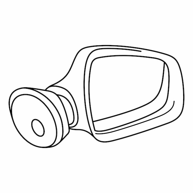 Objeto de vector de espejo de ala de espejo lateral