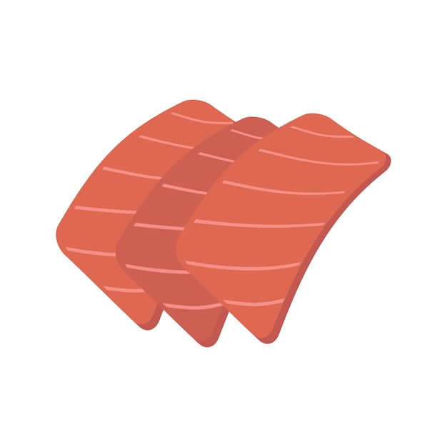 Objeto de vector de filete de salmón aislado
